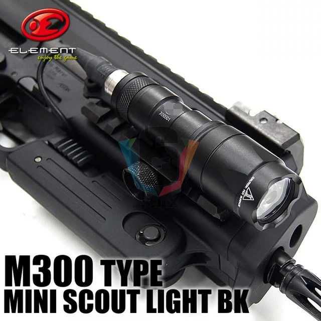 Тактический светильник Element Airsoft M300, мини-светильник для разведчика, винтовка, светильник для охоты, 250 люмен