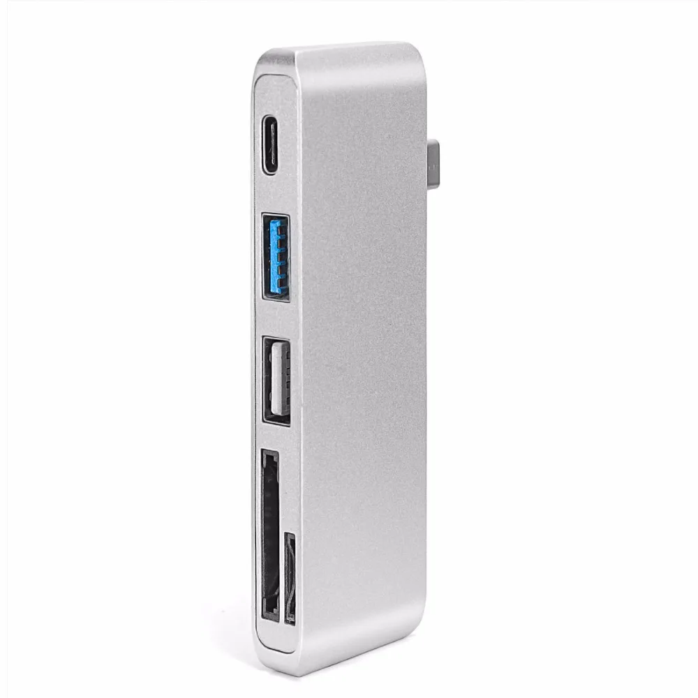 

USB-C Type C Thunderbolt 3 to USB3.0/USB2.0/TF/SD Card/USB-C PD 5 in 1 Hub Dock Adapter for Macbook Pro SamSung S8 HuaWei Mate