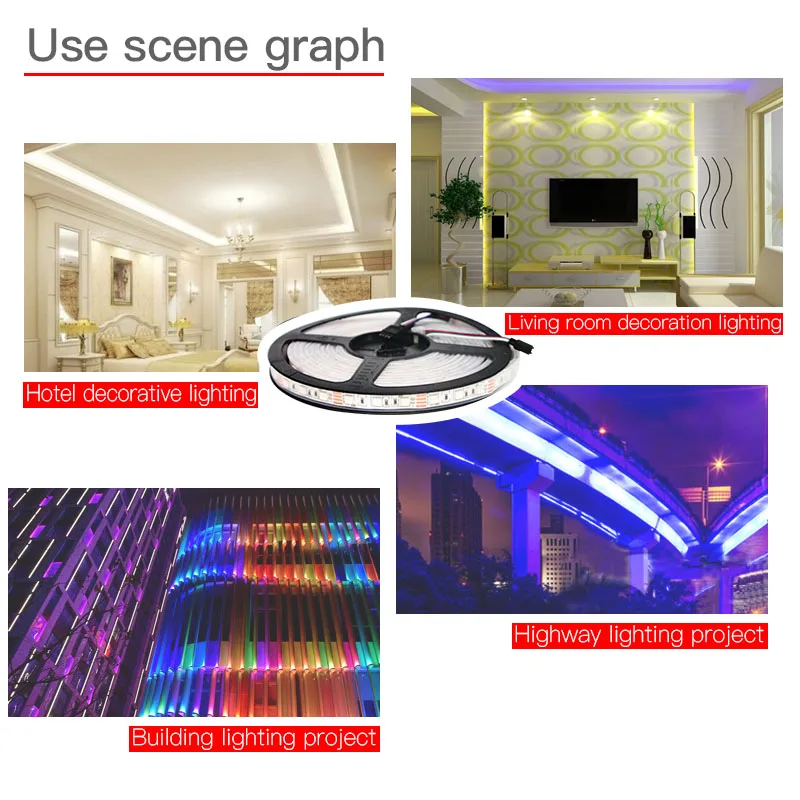 5 м Светодиодная лента Водонепроницаемая RGB SMD 5050 DC 12V гибкая