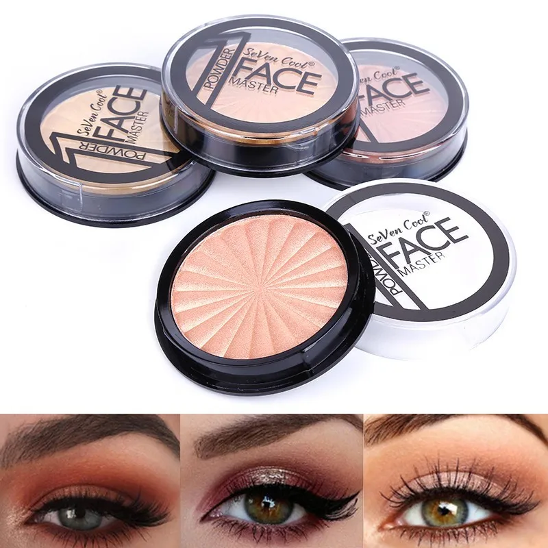 Blueness 1 коробка Макияж Highlighter пудра мерцающий хайлайтер палитра контур лица