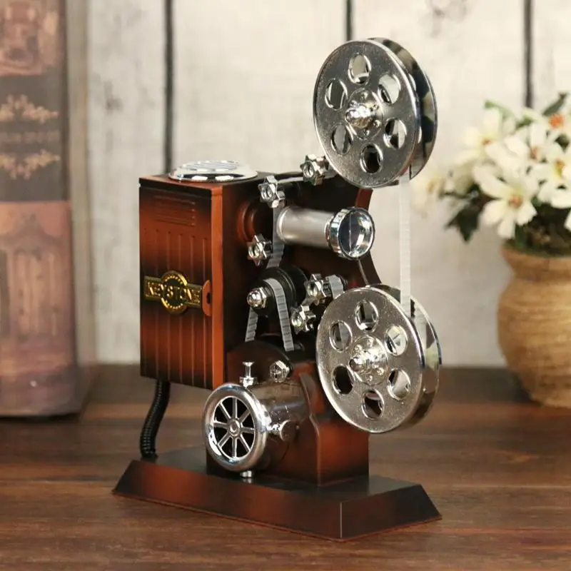 Caja de música modelo de máquina de escribir creativa clásica de Metal de madera cajas musicales antiguas cumpleaños regalo boda decoración de juguete