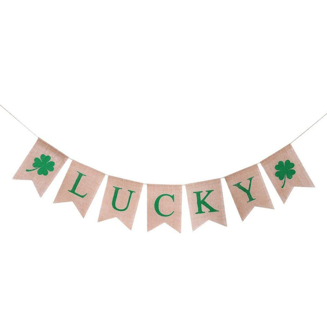 Подвесной баннер Lucky Clover Bunting Подвесные Украшения для вечеринки на День Святого