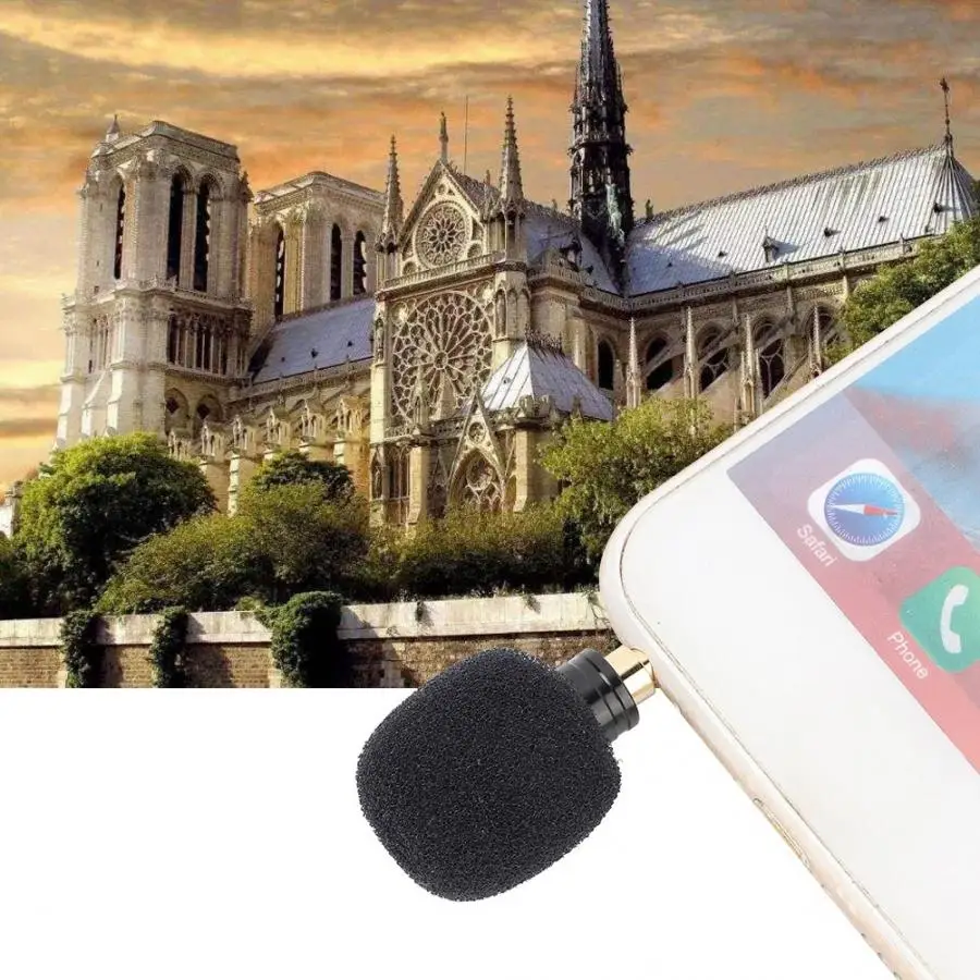 

Microfone Studio Microphone 3.5mm Black Portable Mini Wireless Microphone For Mobile Phone Recording KTV Wireless Microphone