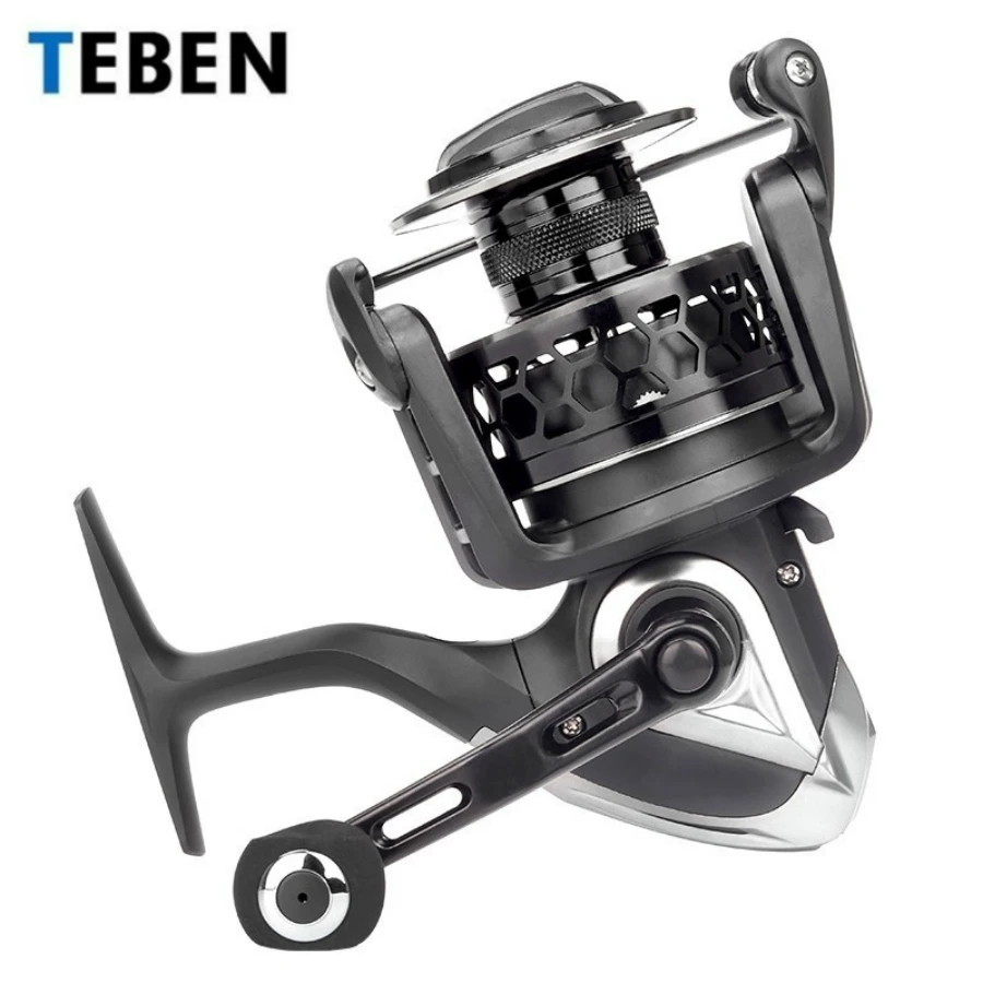 Carretel de Pesca Alça de Metal Carretel de Pesca de Água Teben Kowloon Carpa 3000 600 Max Arraste 35 kg Surf Fiação Jigging Carretel de Água Doce Água Salgada
