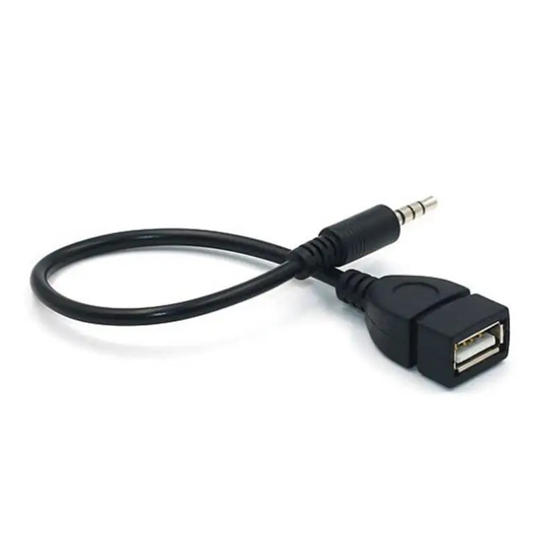 Адаптер конвертера с разъемом AUX на USB 2 0 типа A штекер 3 5 мм OTG кабель DE08 Прямая