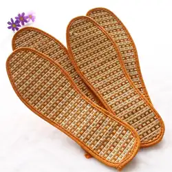 Горячая Распродажа 1 пара дышащий Дезодорант антибактериальный бамбуковый уголь льняной ручной работы стельки для обуви для женщин обувь