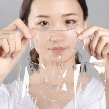 

New 7Pcs/Box Mask Collagen Protein Essence Facial Mask Skin Care Face Mask Hydrating Moisturizing Repair Transparent Jelly Mask