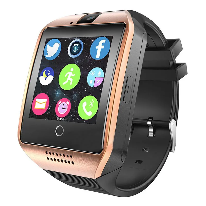 

Smart Watch Q18 Bluetooth Watch Phone Sport SmartWatch Support Sim TF Card Sleep Call Push Message Camera For Android IOS Phone