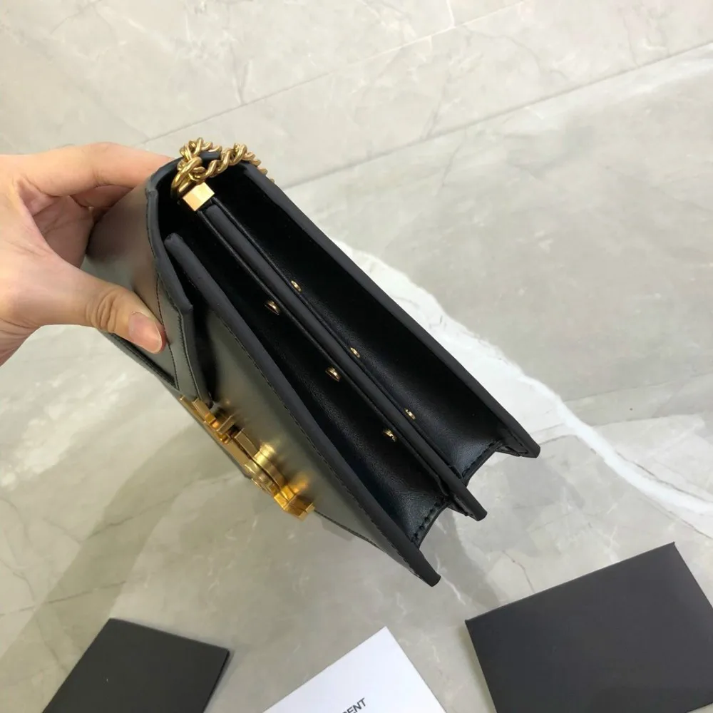 

TOPESTNew Pattern Niche Design Metal Handle Crocodile Grain Handbag Chain Mini- Package Packet Bag Women