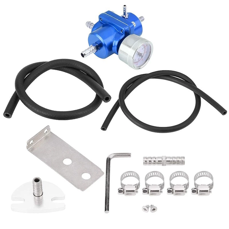 

Universal 0-140 Psi Adjustable Fuel Pressure Regulator W/ Gauge