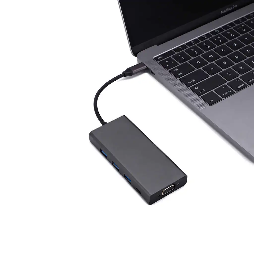 5 в 1 USB C концентратор usb type 3 (совместимый Thunderbolt 3) к VGA VGA/USB 0 USBC PD порт для Macbook/Pro Dell