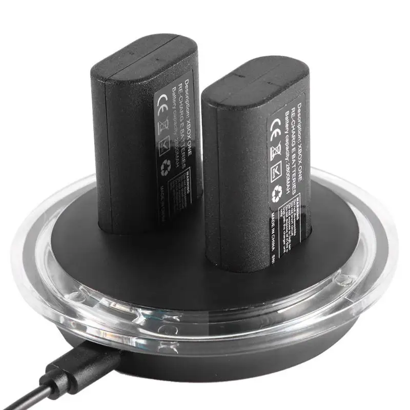 Dual USB Charging Dock Station +2pcs Rechargeable Battery Replacement for Game Handle with socket XBOX One | Электроника