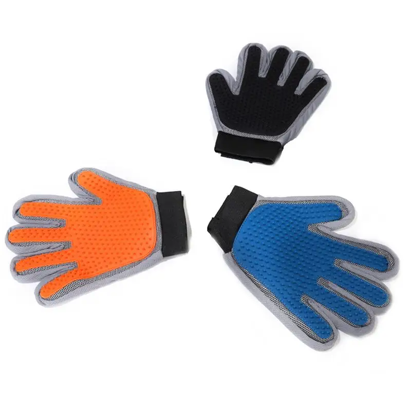 

Pet Soft Silicone Fleece Card Grooming Hair Gloves Dog Massage Gloves Silicon Cat Dog Supplies Not Hurt The Skin