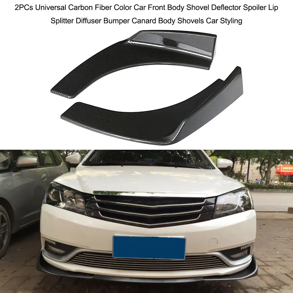 1 Pair Universal Car Front Deflector Spoiler Splitter Diffuser Bumper
