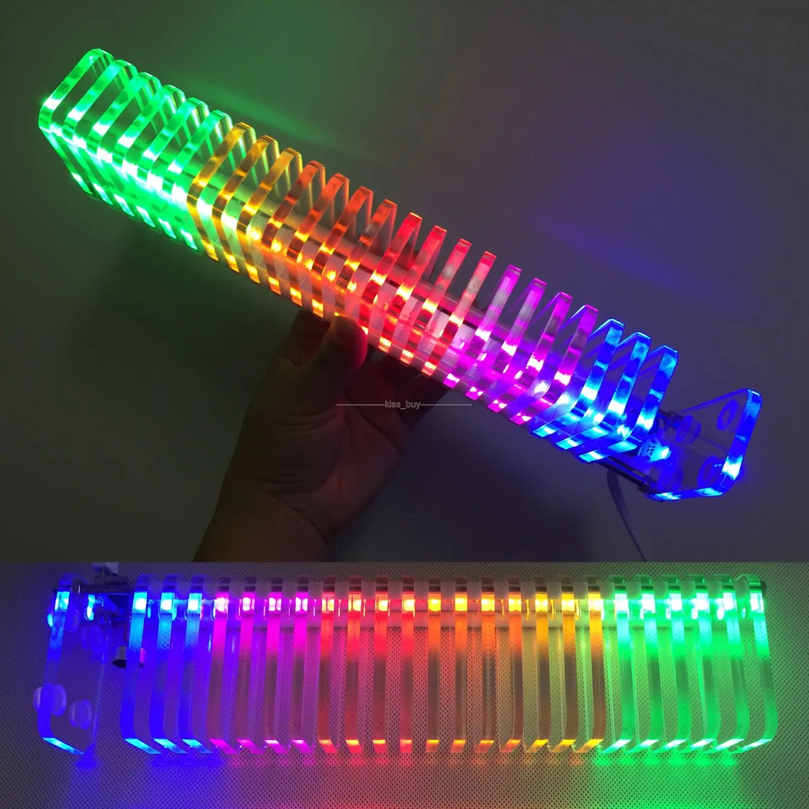 

DYKB Profession KS25 Voice control LED Music Spectrum Display Analyzer Audio Stereo Level Indicator rhythm VU METER sound column