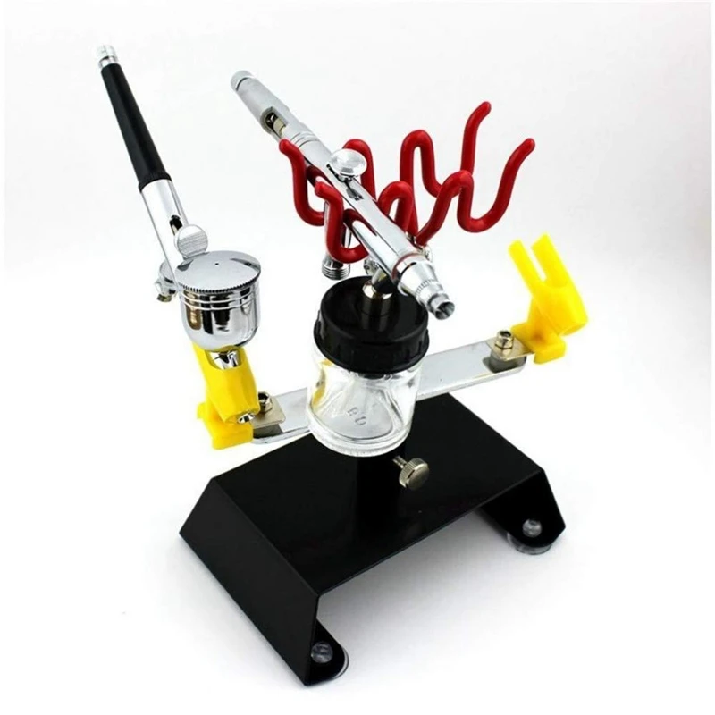  New 2+2 Airbrush Holder Clamp-On Table Mount Hobby Stand AB-H2