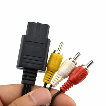 

100 unids un lote al por mayor del cable RCA para Super Nin tendo para 64 cable AV para N64 para Game Cu be SNES