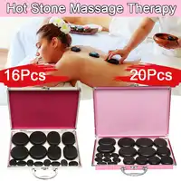 16Pcs/20Pcs Men Women Hot Stone Massage Rocks Professional Set Stone SPA Massage with Heating Box Set for Personal Care