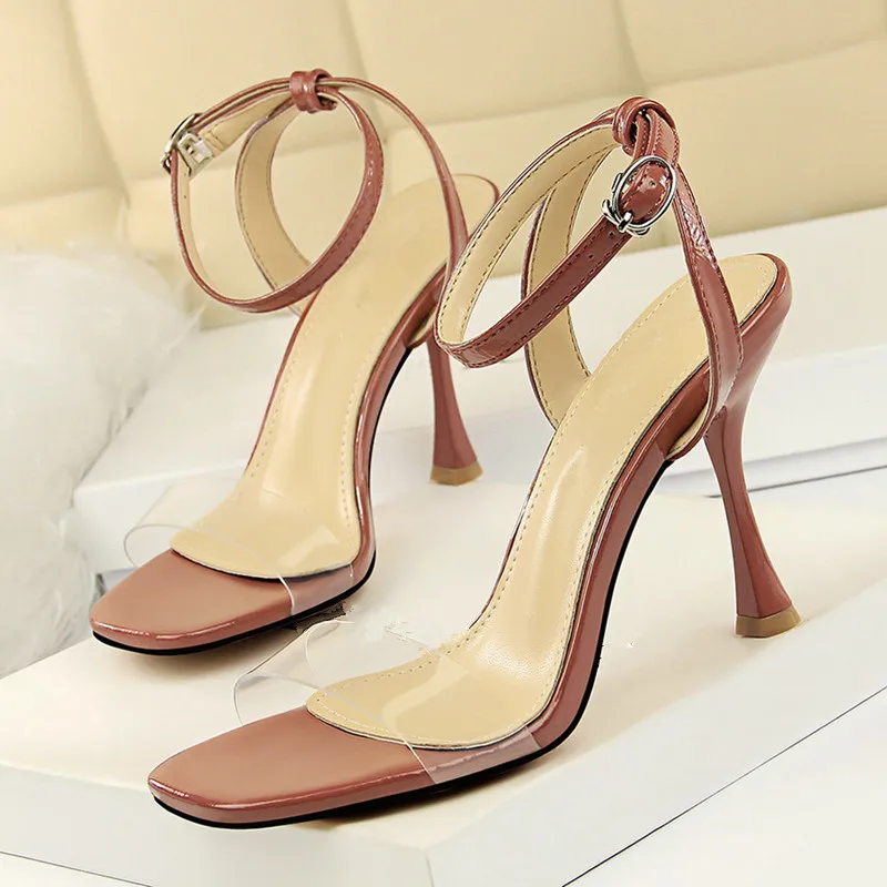 

Summer Shoes PVC Women Sandals Sexy Party Super High Heels Female Transparent Wedding Pumps Shoes DS-A0224