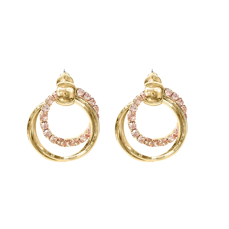 

Dangle Earrings 925 Sterling Silver Prevent Allergy Cute Romantic Round Women Metal Crystal Fashion