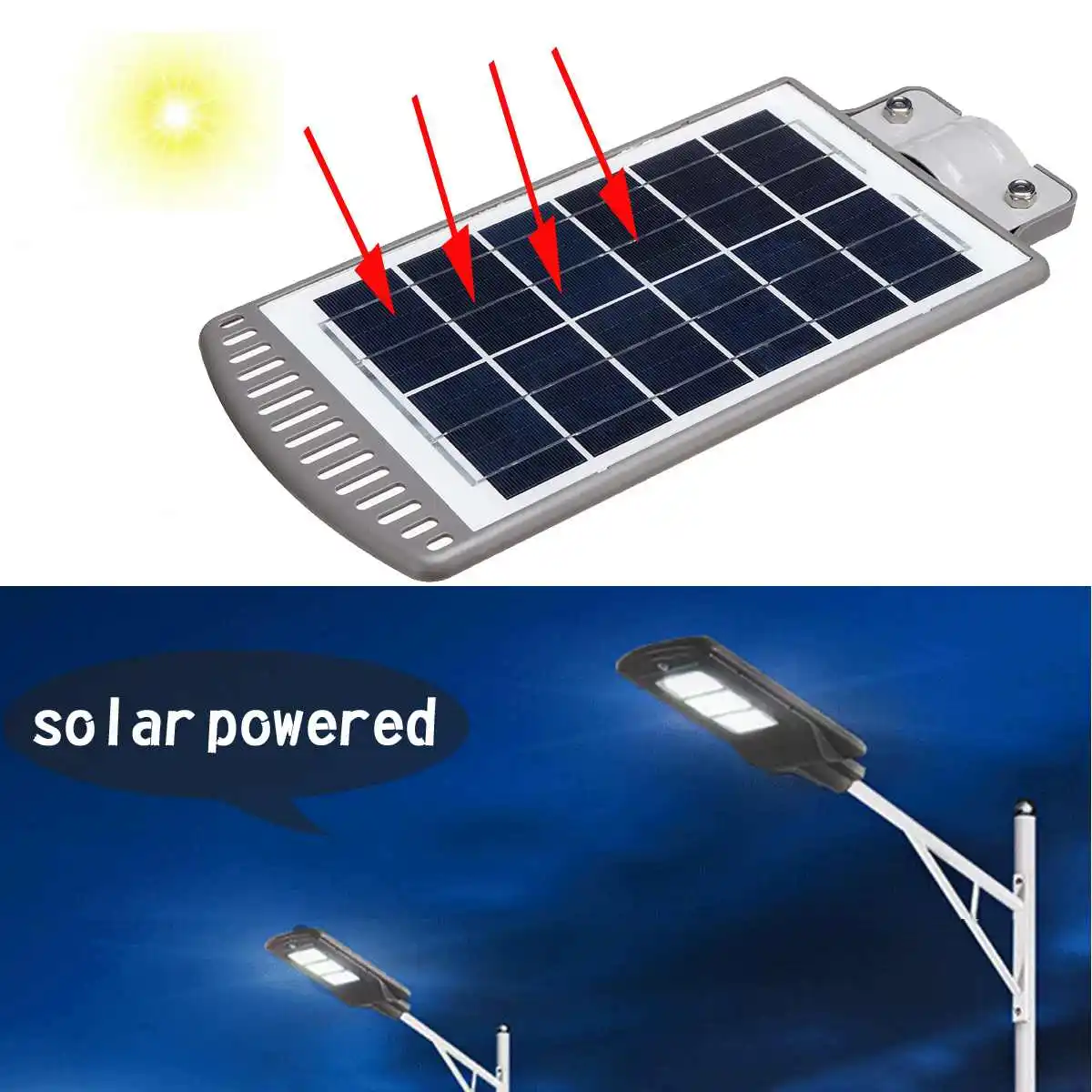 

20W 40pcs LED Sensor Solar Powered Wall Street Light Lamp Aluminum Alloy Wterproof IP67 for Outdoor Path Lighting