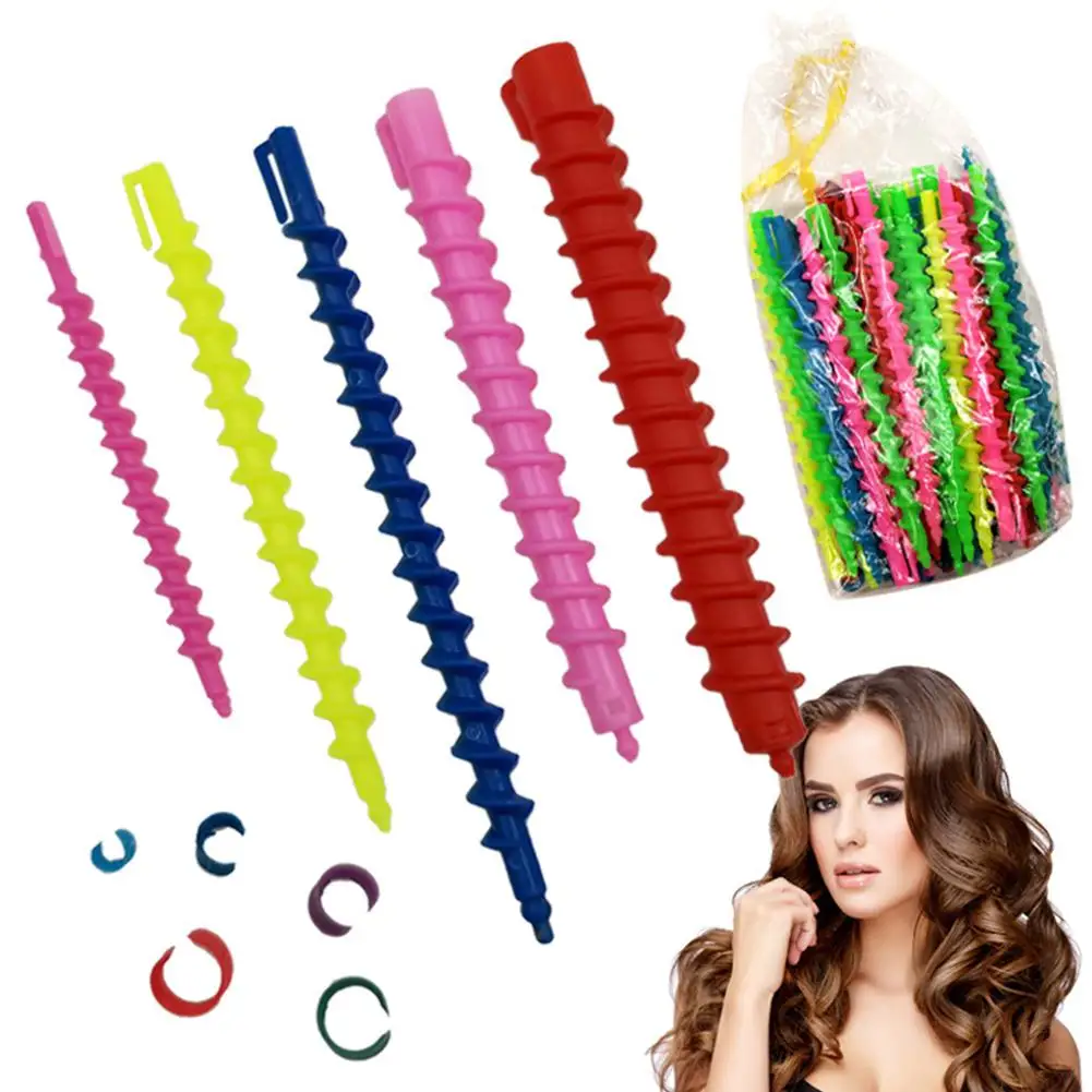BellyLady 1 Bag Wave Curls Rollers Heat free Spiral Roller Styling
