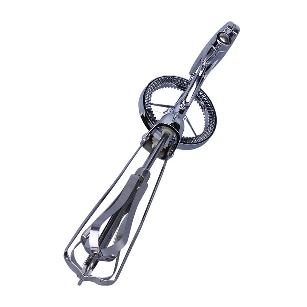 

1pc Kitchen Egg Beater Blender Stainless Steel Manual Rotary Hand-cranked Durable Whisk Blender Mixer for Home Restaurant