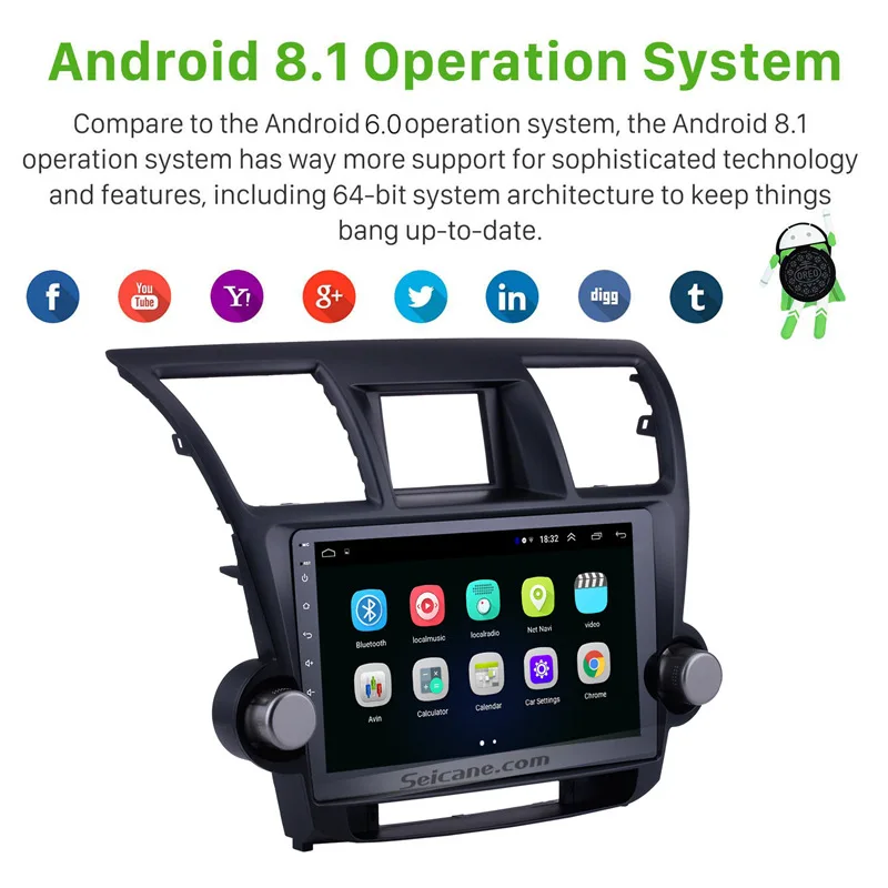 Cheap Seicane 10.1 inch Android 8.1 In Dash Bluetooth GPS Navigation System for 2014 2015 Toyota Highlander with HD 1024*600 Touch SWC 1 Cheap Seicane 10.1 inch Android 8.1 In Dash Bluetooth GPS Navigation System for 2014 2015 Toyota Highlander with HD 1024*600 Touch SWC 1