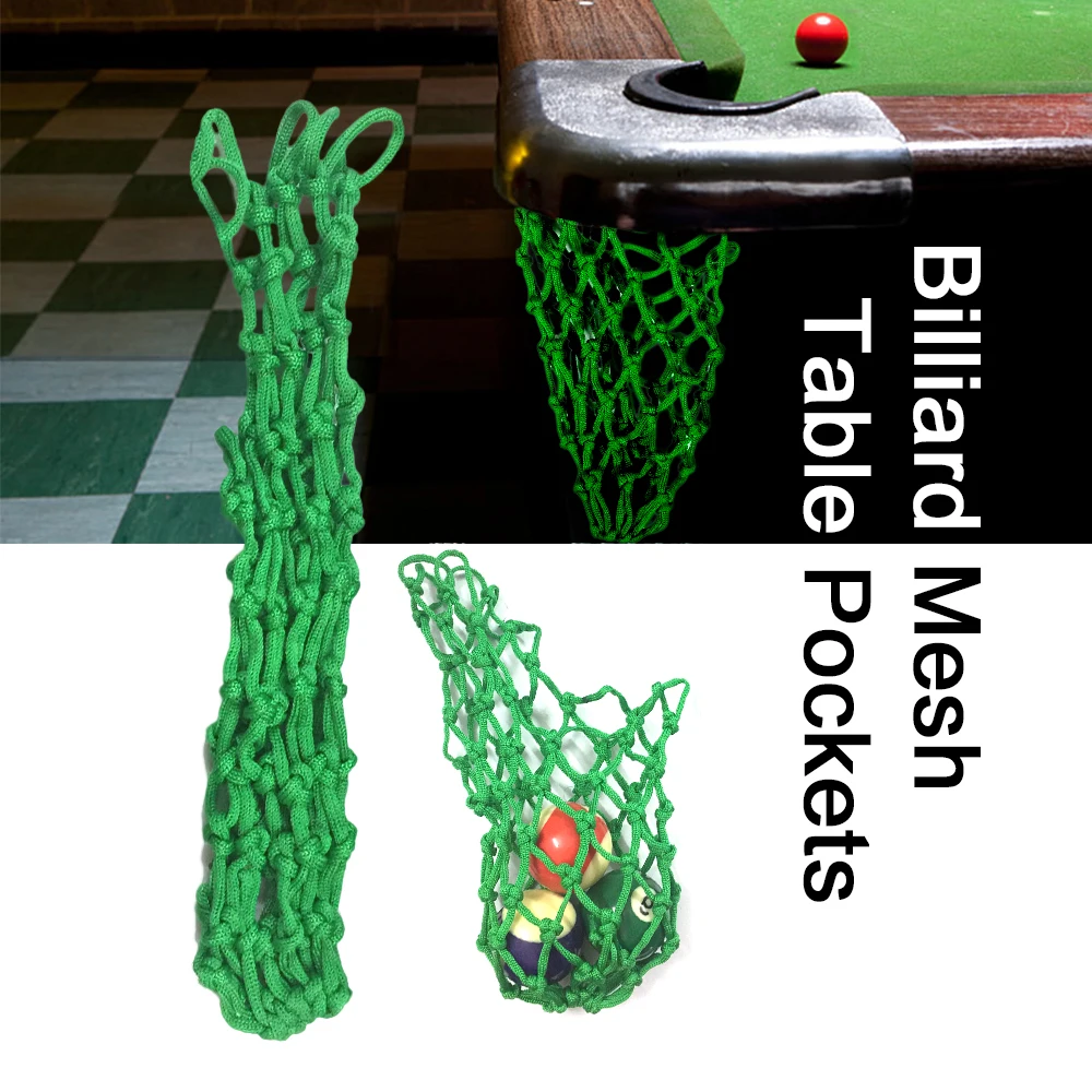 6PCS Pool Snooker Billiard Table Replacement Mesh Net Cue Sports Club