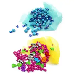 Дети Руководство DIY бисера разноцветные акриловые бусины браслет цепочки и ожерелья детская игрушка интимные аксессуары круглый форма