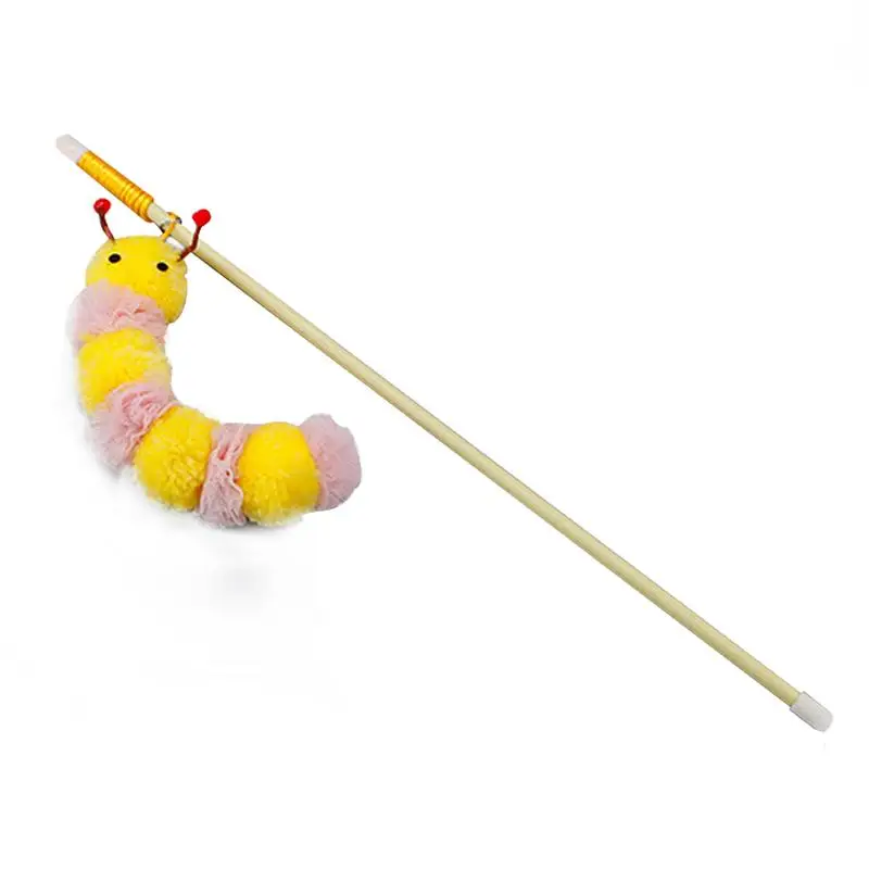 Caterpillar Shaped Котик-тизер с колокольчиками забавный кот взаимодействует с владельцем домашних животных