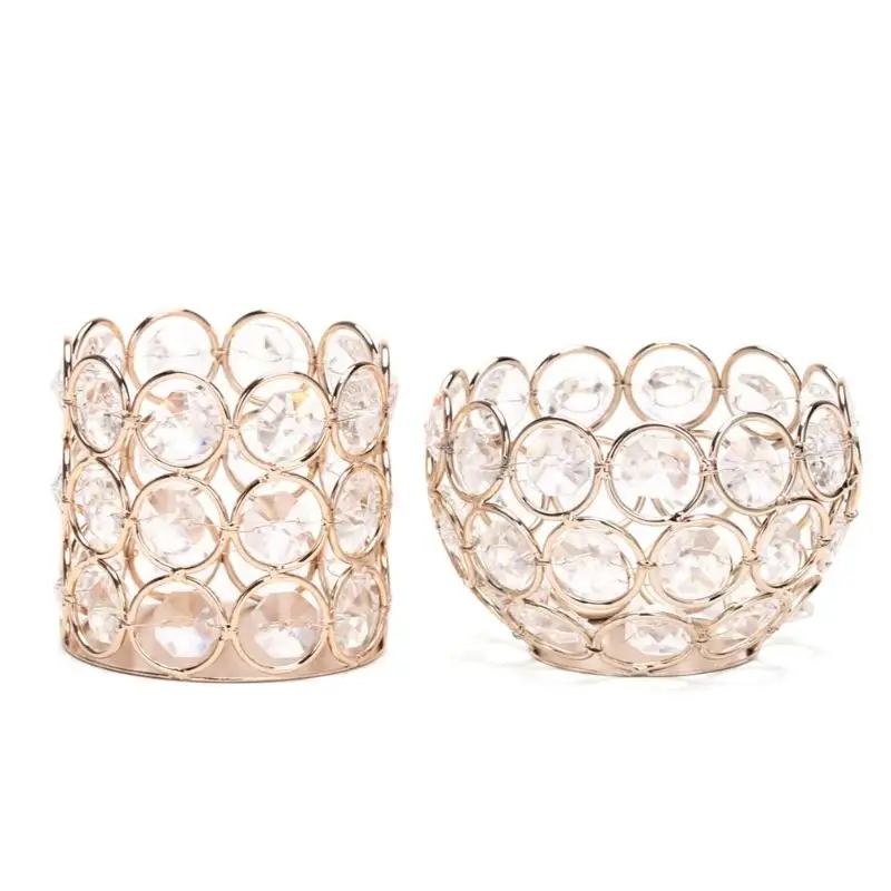 

Europe Metal Makeup Brush Storage Tube Eyebrow Pencil Iron Candle Holder Bead Crystal Jewelry Storage Box
