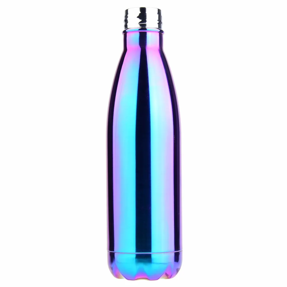 500 мл стиль Термокружка вакуумная колба из нержавеющей стали Гальваническая форма бутылки колба Вакуумная бутылка спортивные бутылки для воды