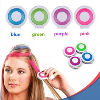 

XY Fancy 4 Pcs/set Disposable Hair Dye Powder Temporary Hair Color Hairstyle Powder