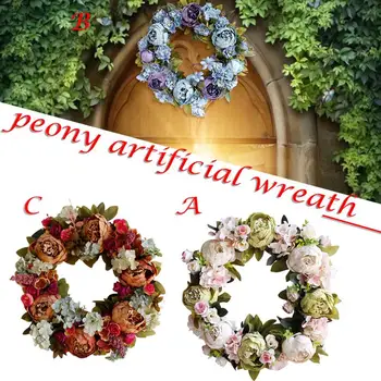 

Wedding Wreath Peony Artificial Garland Hanging Door Decoration Wedding Threshold Flower Living Room Floral Decoration