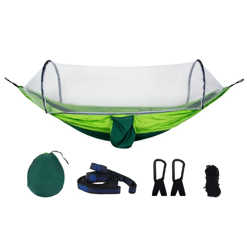 Army Green Quick Open Hammock Anti mosquito Outdoor Camping Hanging