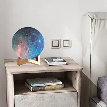 

LED 3D Moon Kamp with Colored Drawing Surface Remote Control 16 Colors+Touch Function