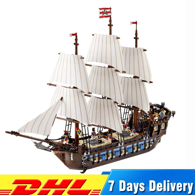 

1717pcs Pirate Ship Imperial Warships Model Building Blocks Briks Educational Toys for Children Gifts Compatible Legoingly 10210