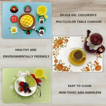 

Silicone Table Placemat Premium Heat Resistant Drying Mat Tableware Dishwasher Dish Cup Cushion Pad Dinnerware Table Mat