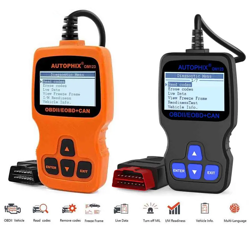 

Engine Code Reader Autophix Om123 Code Reader Main Unit OBD2 Scanner Car Engine Code Reader Diagnostic Tool for Audi VW Nissa