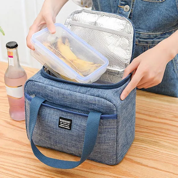 

2019 New Lunch Insulated Bag Insulation Tote Portable Thicken Zipper for Outdoor Picnic Travel WML99