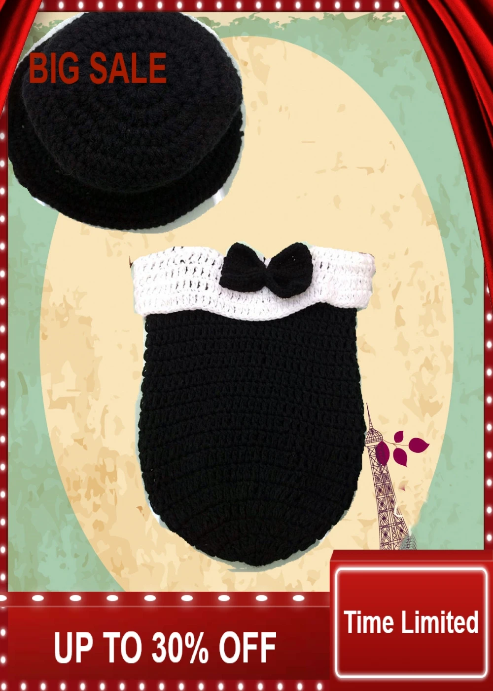 

Newborn Baby Girls Boys Crochet Knit Costume Photo Photography Prop Outfits clothes and accessories 0-4M baby Photography Props