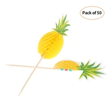 50 шт. Топпер для кексов украшения для торта 3D Ананас Фрукты Еда зубочистки для свадьбы День Рождения Вечеринка выпечки Декор Инструменты