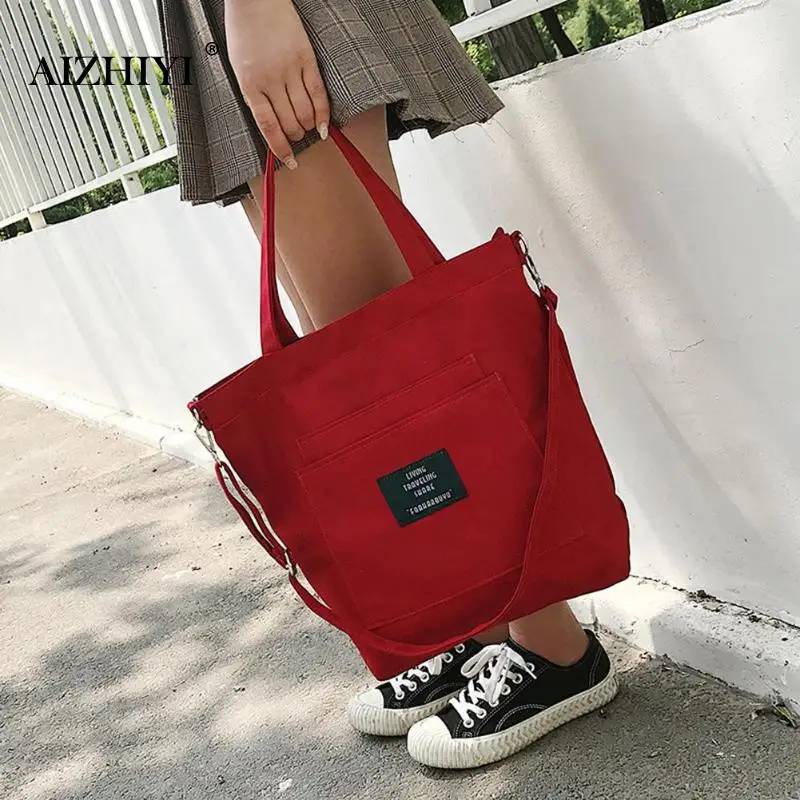 

2019NEW ins Hot Lady Cotton Canvas Tote Shoulder Bag Foldable Reusable Shopping Bags Women Bucket Bag Book Girl for teen