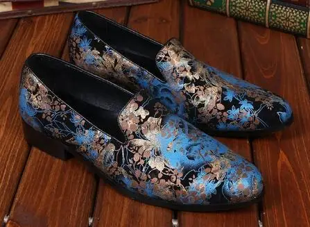 

Painting graffiti style Mix colors men loafers Fashion Men smoking slippers Prom and Banquet men's flats wedding oxfords shoes