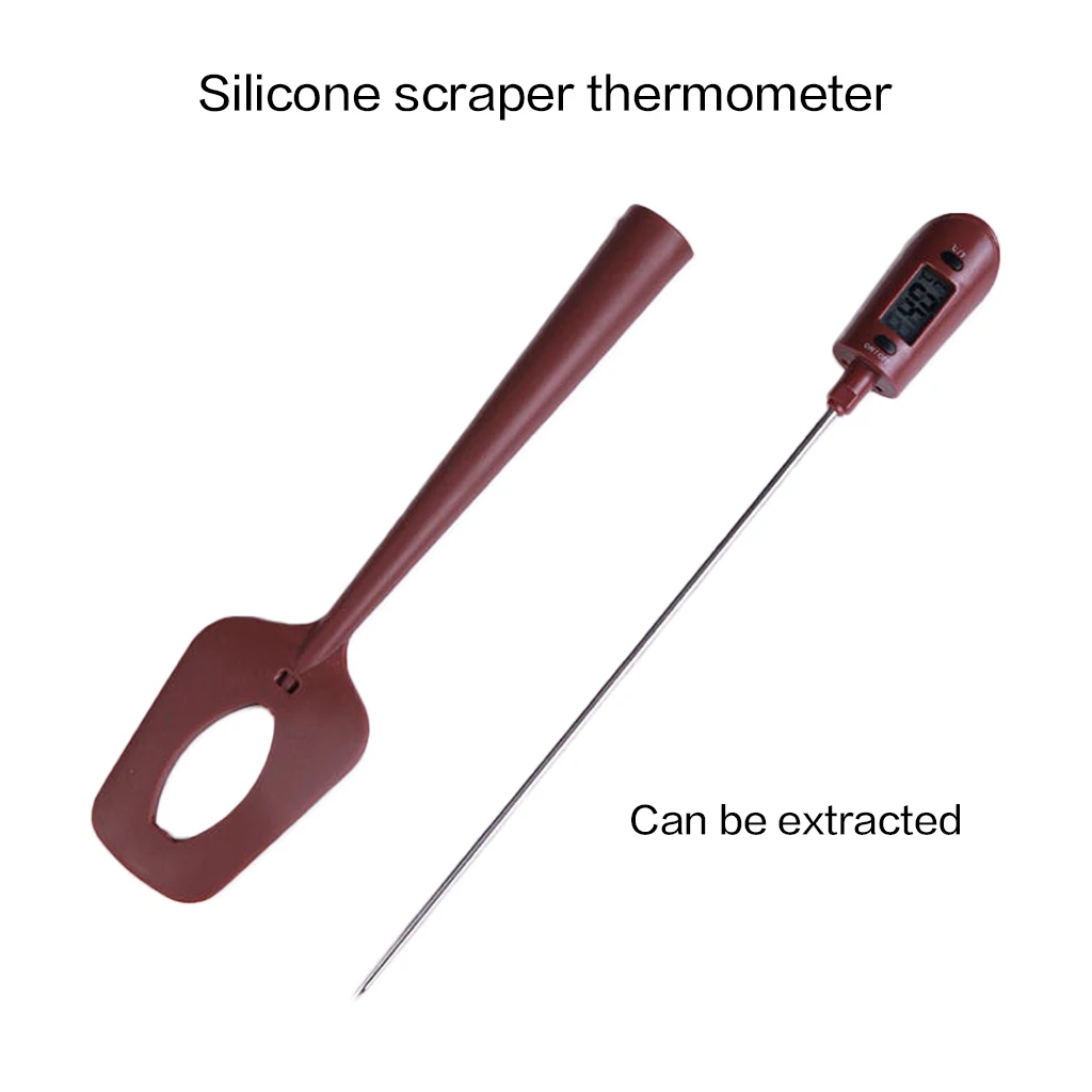 Цифровая силиконовая металлическая кулинарная лопатка термометр с ЖК-дисплеем конфеты джем шоколадный термометр кухонный инструмент для выпечки и готовки