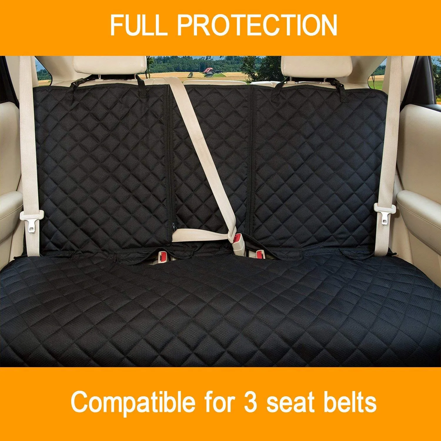 Botique Waterproof D   og Car Seat Covers Pet Seat Cover 