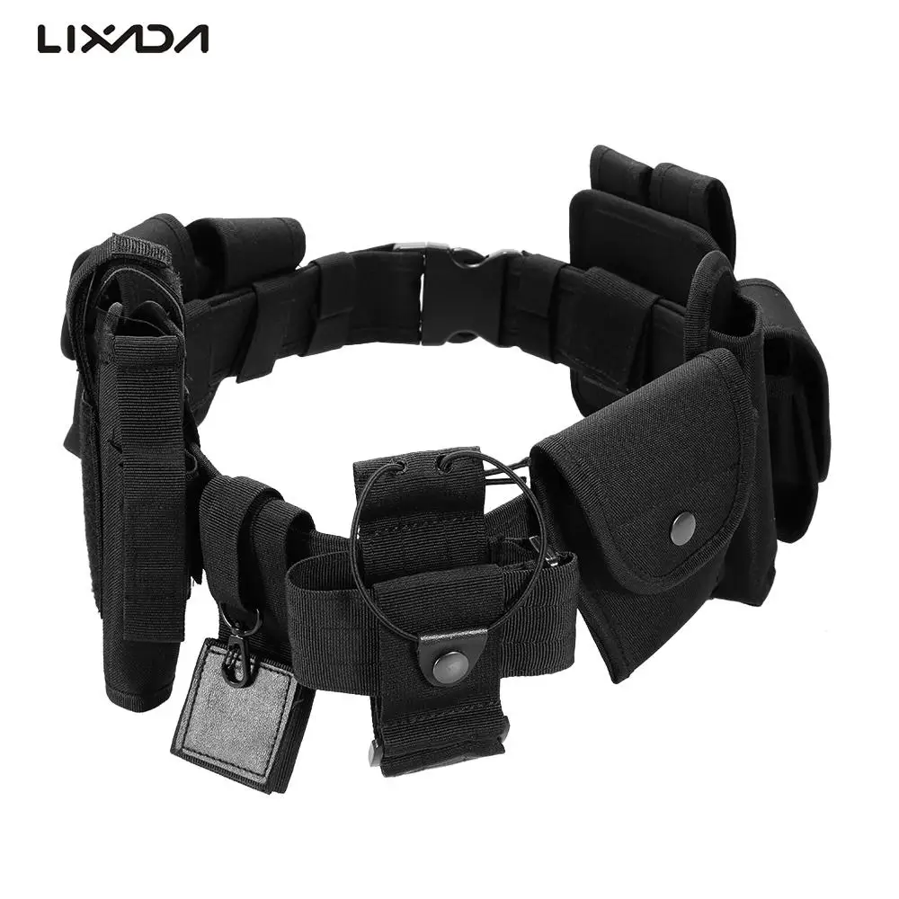 

Lixada Outdoor Tactical Belt Hunting Bags Tactical Belt Holster Security Military Duty Utility Belt with Pouches Holster Gear