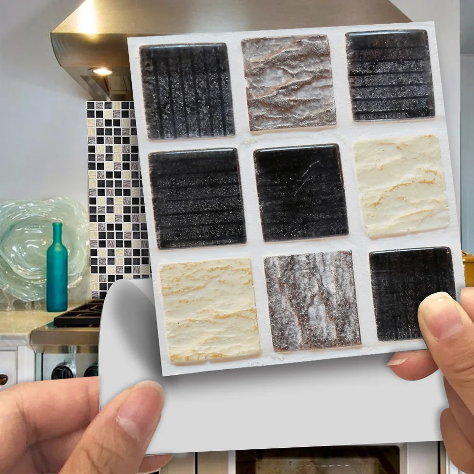 Waterproof Anti Mold Backsplash 4x4 Inch Brick Mosaic Tile Sticker - Waterproof Anti Mold Backsplash 4x4 Inch Brick Mosaic Tile Sticker