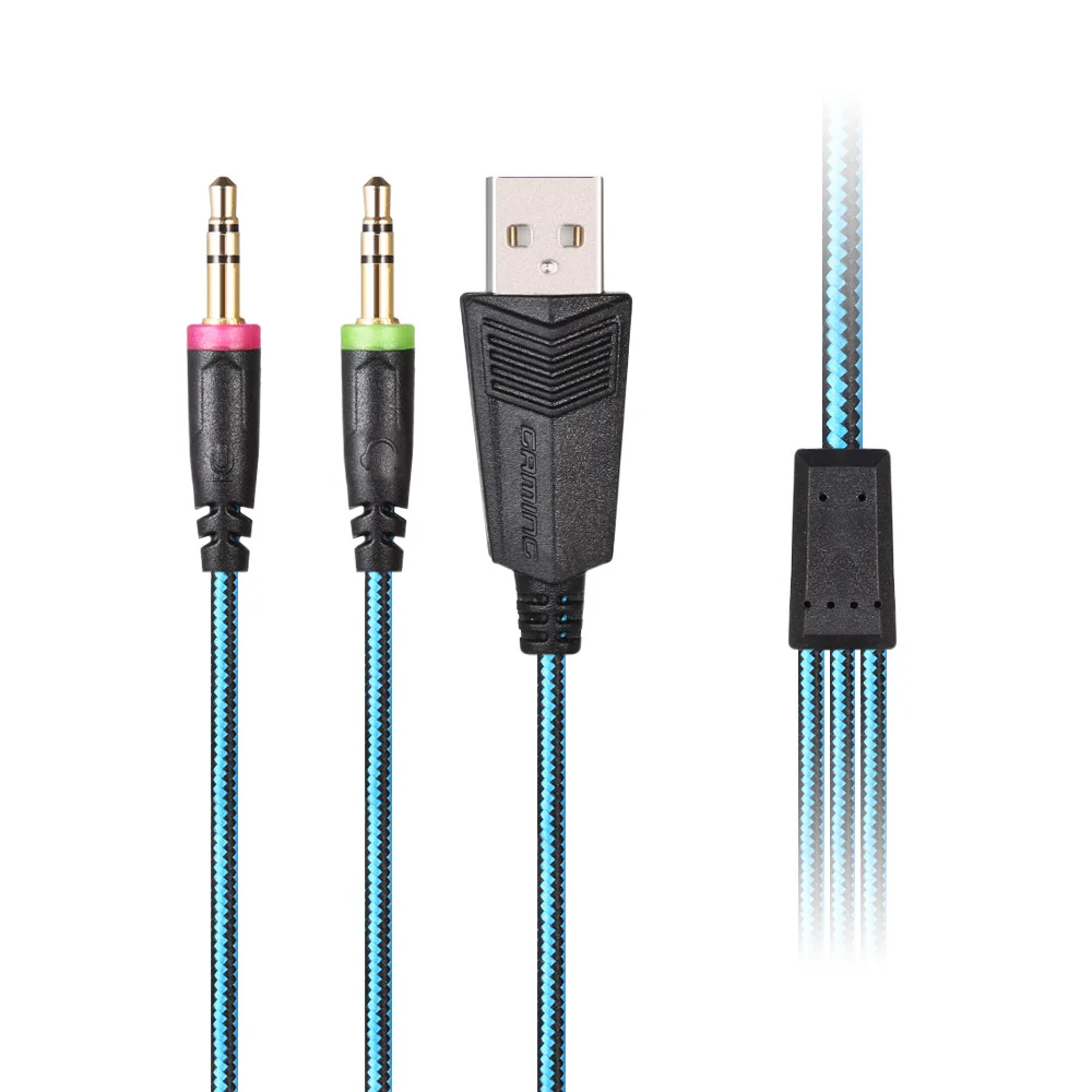 KOTION каждый G1100 USB игровая гарнитура вибрации с 7 RGB светодио дный свет 50 мм драйвер
